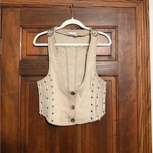 Vintage Distressed Bustier Waistcoat